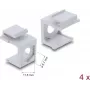 Κάλυμμα Keystone λευκό με είσοδο καλωδίου 7 mm, συσκευασία 4 τεμ. – DELock 87609