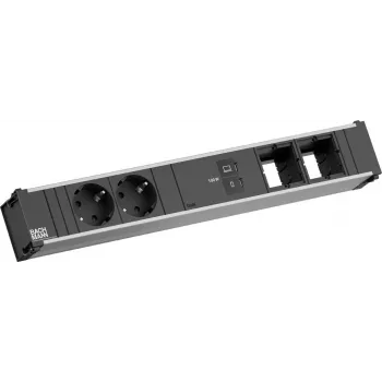 Πολύπριζο Bachmann CONI με 2x πρίζες CEE 7/3 και 1x USB-C 100W, 2x ενσύρματα βύσματα, καλώδιο 0,2 m
