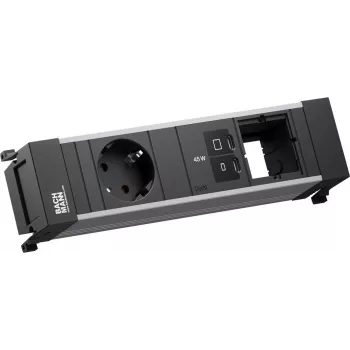 Μονάδα πρίζας Powerframe Bachmann BM0024291 με 1x CEE7/3, 1x USB-C PD 45W, 1x καλώδιο CM L=0,2m
