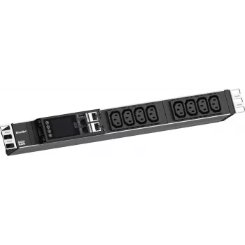 Πολύπριζο Bachmann BN ESSENTIAL Metered 19 ίντσες 8×C13, καλώδιο 2,0 m, βύσμα CEE7/7 (BM0023691)