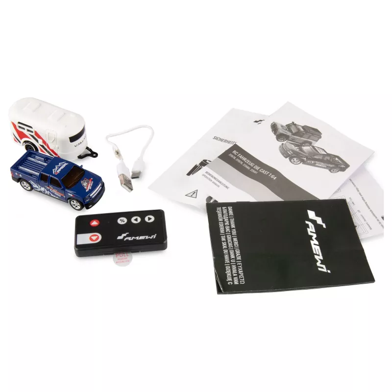 RC-Pickup Amewi 22680 1:64 RTR με ρυμουλκούμενο, μπλε