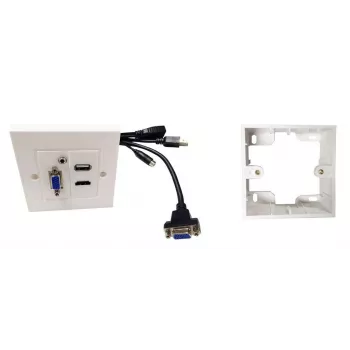 Μονάδα πρίζας HDMI VGA USB-A 3,5 mm Vivolink WI221293
