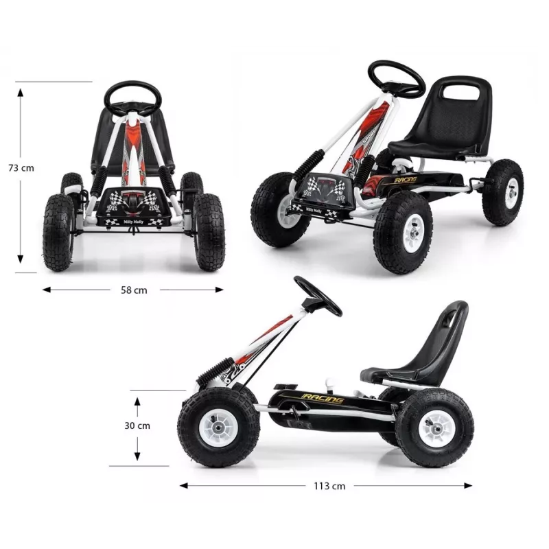 Milly Mally Όχημα με ποδήλατο Gokart Thor Λευκό