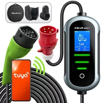 Φορτιστής ηλεκτρικού αυτοκινήτου QOLTEC 11 kW 400 V CEE 16 A με WiFi