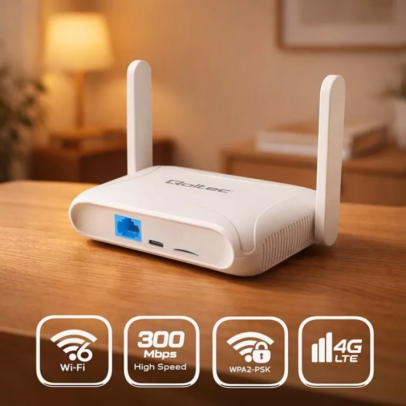 Router QOLTEC 56980 – 4G LTE Mobile router με Wi‑Fi 6