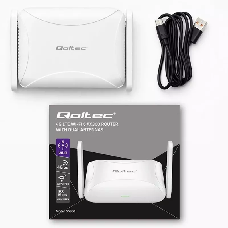 Router QOLTEC 56980 – 4G LTE Mobile router με Wi‑Fi 6