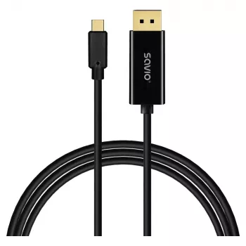 Καλώδιο SAVIO CL-207 USB-C σε DisplayPort 2,0 m, υποστήριξη DisplayPort 1.2