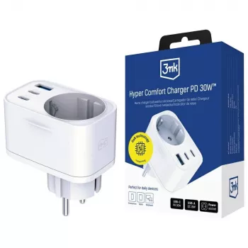 3MK Charger Comfort Charger GaN 30W λευκό – τροφοδοτικό USB, έξοδος GaN 30W