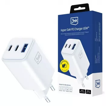 3MK Charger Hyper GaN 65W QC4+ — γρήγορος φορτιστής USB GaN 65W με υποστήριξη QC4+