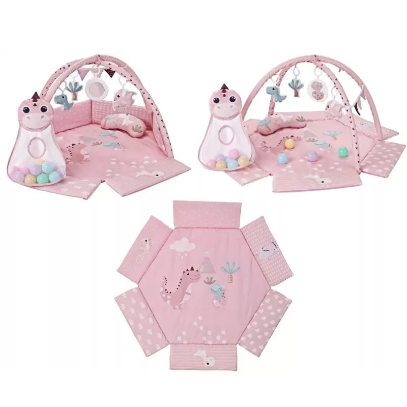 Εκπαιδευτικό χαλάκι παιχνιδιού Dino Pink TinyMini ροζ