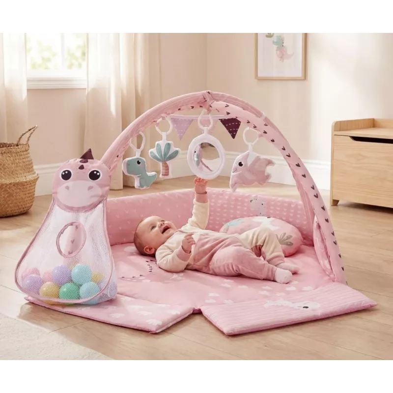 Εκπαιδευτικό χαλάκι παιχνιδιού Dino Pink TinyMini ροζ