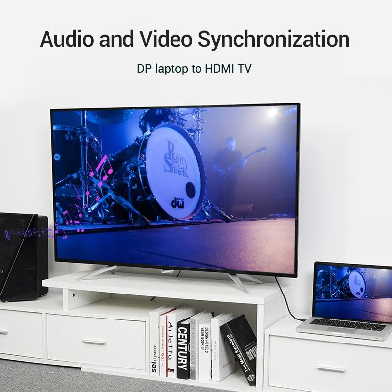 Καλώδιο DP σε HDMI 2M/SCHWARZ Hadbh Vention