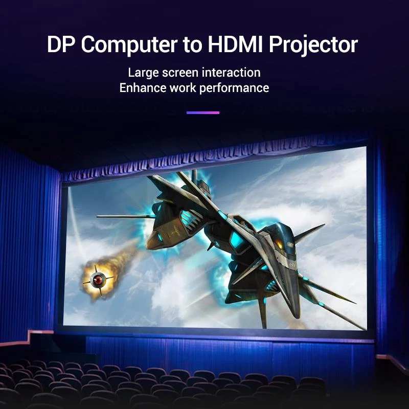 Καλώδιο DP σε HDMI 2M/SCHWARZ Hadbh Vention