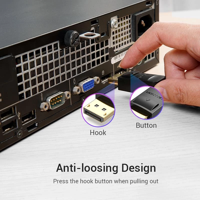 Καλώδιο DP σε HDMI 2M/SCHWARZ Hadbh Vention