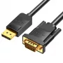 Καλώδιο DP σε VGA 2M/SCHWARZ Hblbh Vention
