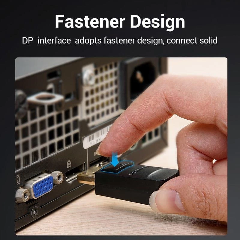 Καλώδιο DP σε VGA 2M/SCHWARZ Hblbh Vention