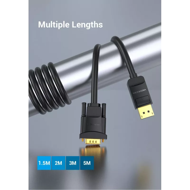 Καλώδιο DP σε VGA 2M/SCHWARZ Hblbh Vention
