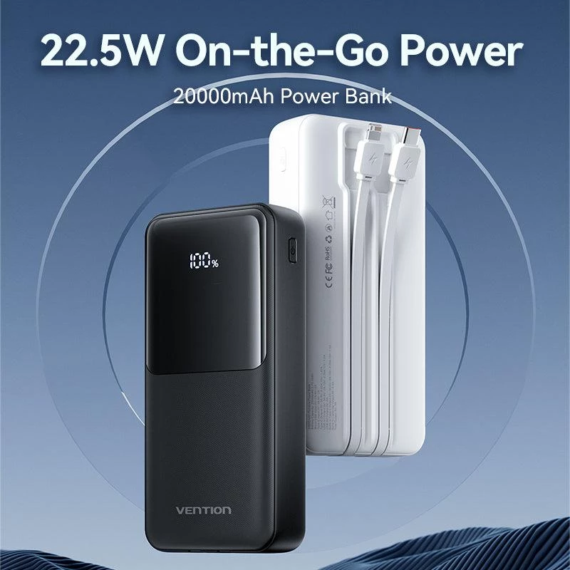 Power Bank USB 20000MAH 22.5W/WHITE FHPW0 Vention