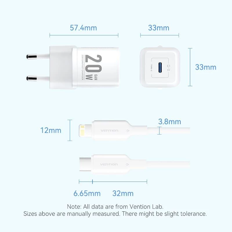Φορτιστής USB-C 20 W TZ-FEPW0-EU-02 Vention