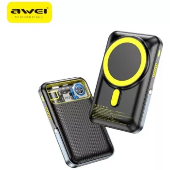Powerbank Awei PA-10 10000mAh επαγωγικό MagSafe μαύρο