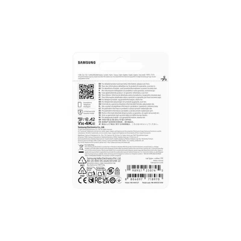 Κάρτα μνήμης MB-MH512T/WW T9 microSD 512GB