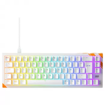 Μηχανικό πληκτρολόγιο gaming Cherry K5 Pro TMR Compact 65% AZERTY RGB ενσύρματο USB Πορτοκαλί Λευκό