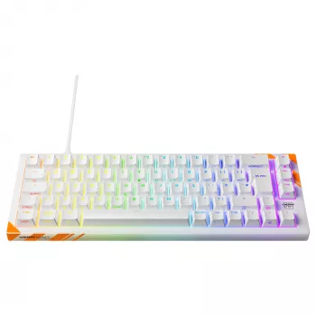 Μηχανικό πληκτρολόγιο gaming Cherry K5 Pro TMR Compact — 65% QWERTY USB ενσύρματο, RGB, μαγνητικός διακόπτης, πορτοκαλί/λευκό