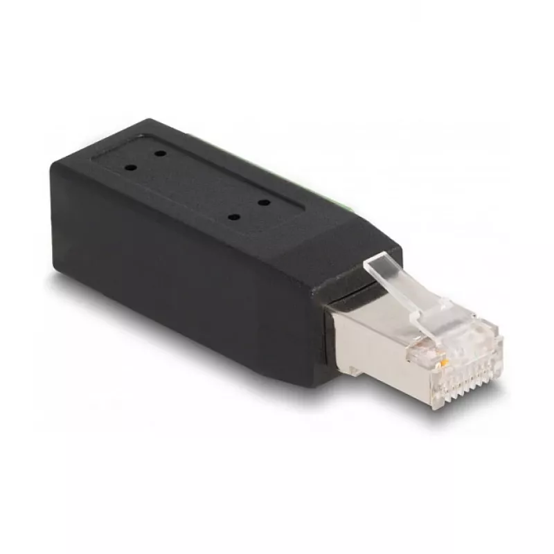 Βύσμα RJ45 DeLOCK Cat.5e σε αντάπτορα κλέμας 90° γωνιακό