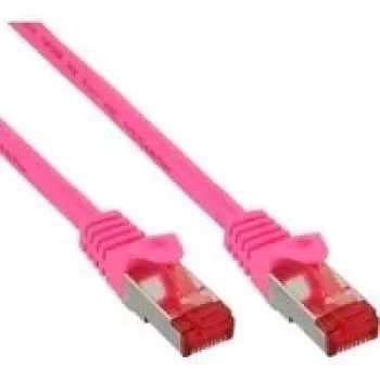 Καλώδιο patch InLine S/FTP PiMF Cat6 250 MHz RJ-45 σε RJ-45 PVC χαλκός ροζ 0,3 m