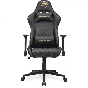 Καρέκλα gaming universal COUGAR Gaming ARMOR ONE V2 επενδεδυμένο κάθισμα μαύρο χρυσό
