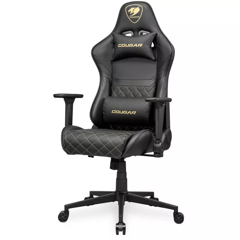 Καρέκλα gaming universal COUGAR Gaming ARMOR ONE V2 επενδεδυμένο κάθισμα μαύρο χρυσό