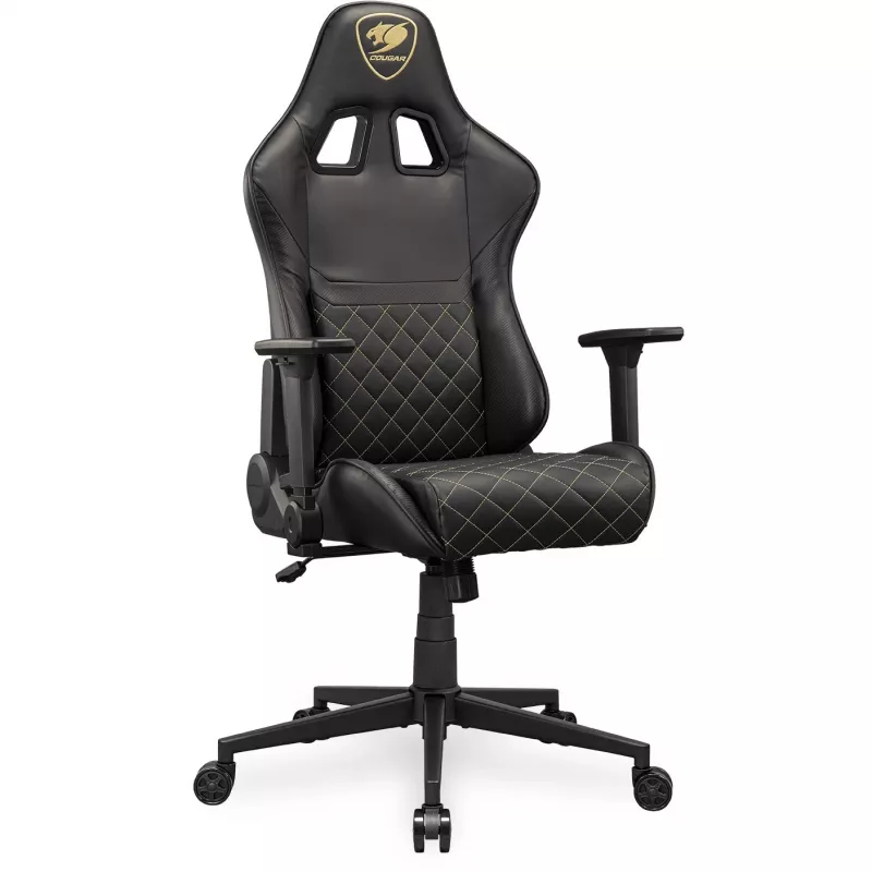 Καρέκλα gaming universal COUGAR Gaming ARMOR ONE V2 επενδεδυμένο κάθισμα μαύρο χρυσό