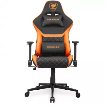Καρέκλα gaming universal COUGAR Gaming Armor One V2 F επενδεδυμένο κάθισμα μαύρο πορτοκαλί