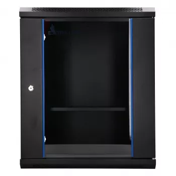 Extralink Lite 12U 530X400 ΕΠΙΤΟΙΧΙΟ Rack cabinet Μαύρο Με ράφι