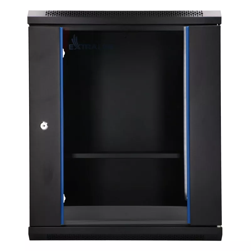 Extralink Lite 12U 530X400 ΕΠΙΤΟΙΧΙΟ Rack cabinet Μαύρο Με ράφι