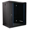 Extralink Lite 12U 530X400 ΕΠΙΤΟΙΧΙΟ Rack cabinet Μαύρο Με ράφι