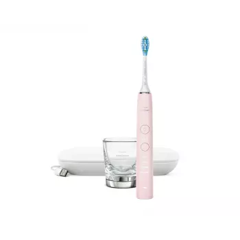 Ηλεκτρική ηχητική οδοντόβουρτσα Philips DiamondClean 9000 HX9911/29 — για ενήλικες, ενσωματωμένη μπαταρία Li‑Ion, Λειτουργίες Soft & Normal, ροζ