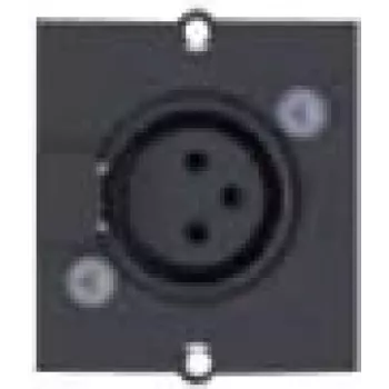 Bachmann - Modulares Faceplate-Snap-In - 3 PIN XLR - Μαύρο