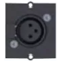 Bachmann - Modulares Faceplate-Snap-In - 3 PIN XLR - Μαύρο
