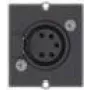 Bachmann Custom Module 1 x υποδοχή XLR - Modulares Faceplate-Snap-In - XLR (5-pin) - Μαύρο (917.101)