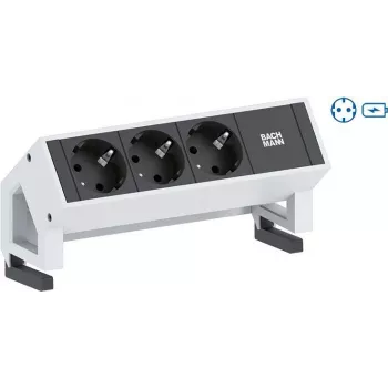 Bachmann Desk 2 καλώδιο επέκτασης 1 έξοδος AC Εσωτερικού χώρου Λευκό (902.380)