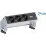 BACHMANN DESK2 1x υποδοχή σούκο 1x φορτιστής USB Ανοξείδωτο ατσάλι (902.5712)