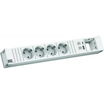 Πολύπριζο Bachmann CONI 4x CEE7/3 Μοντέλο 912.702 — 4 υποδοχές, συμπαγής σχεδιασμός