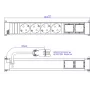 Πολύπριζο Bachmann 916.705 με 4x υποδοχές CEE7/3, 2x συνδέσεις CM, καλώδιο 0,2 m