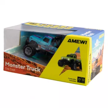 RC Monster Truck Amewi DieCast 1:64 RTR Blue – Diecast κλίμακα 1:64, έτοιμο για οδήγηση