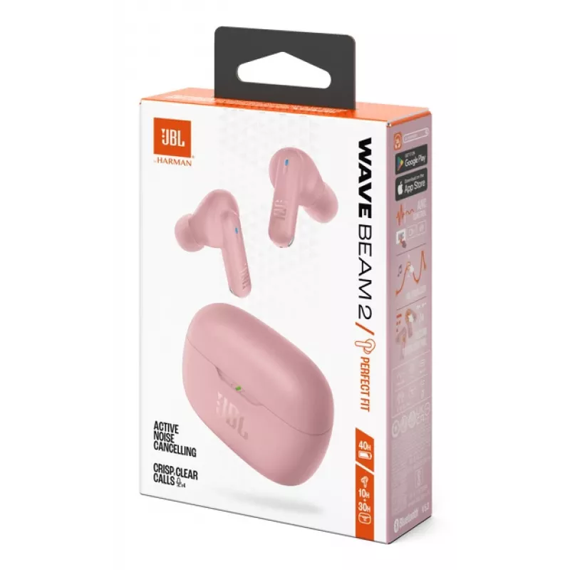 JBL Wave Beam 2 Headset Ασύρματα In-Ear Κλήσεις/Μουσική Bluetooth Ροζ