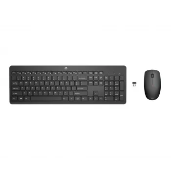 HP 230 Ασύρματο Σετ Ποντικιού και Πληκτρολογίου, Full-Size, Ασύρματο, RF Wireless, Μεμβράνη, Μαύρο, Ποντίκι στη Συσκευασία