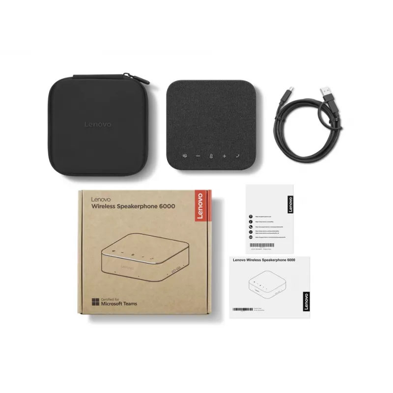 Lenovo Ακουστικά 4Y71Q47766 — PC Bluetooth, USB-C, Μπαταρία Li-Ion 4215 mAh, Μαύρο