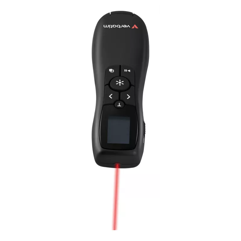 Verbatim Keynote ασύρματος παρουσιαστής με οθόνη LCD, RF, USB, 30 m, μαύρο