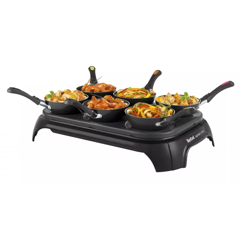 Tefal WokParty Duo PY5828 μαύρο, ανοξείδωτο χάλυβα 1000 W